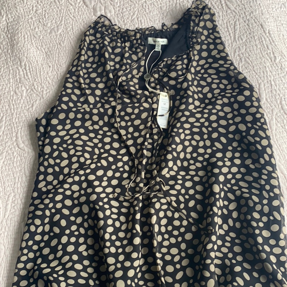 Max Studio Polka Dot Sleeveless Top
